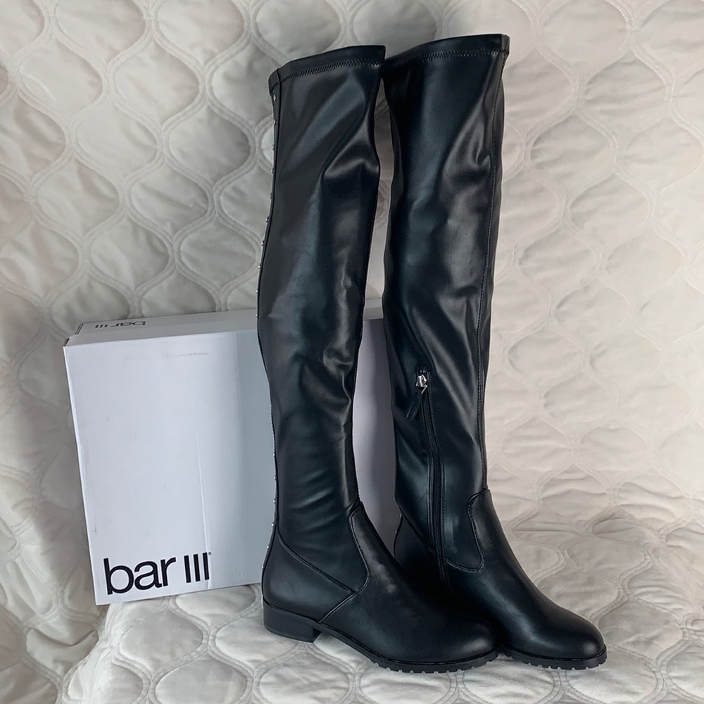 Closet Closing Sale!! Bar III Black Studded Over-The-Knee Boots Size 6M